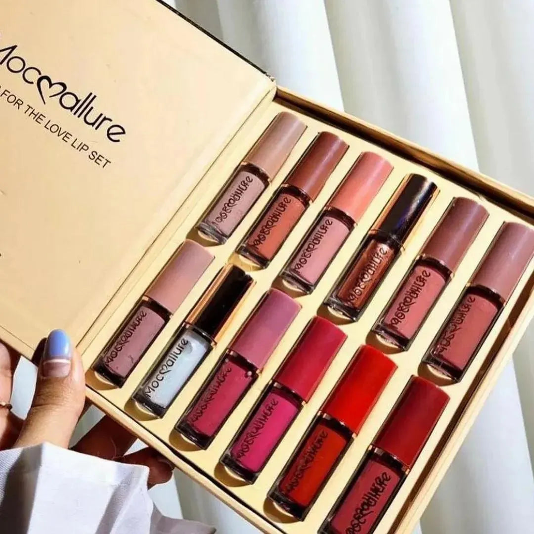 12 Pcs Matte Lip Gloss Set #1006
